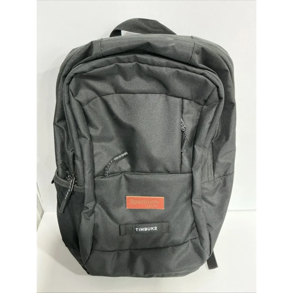Timbuk2 Parkside Eco Laptop Backpack,  Black Travel, Spectrum Logo, 384-3